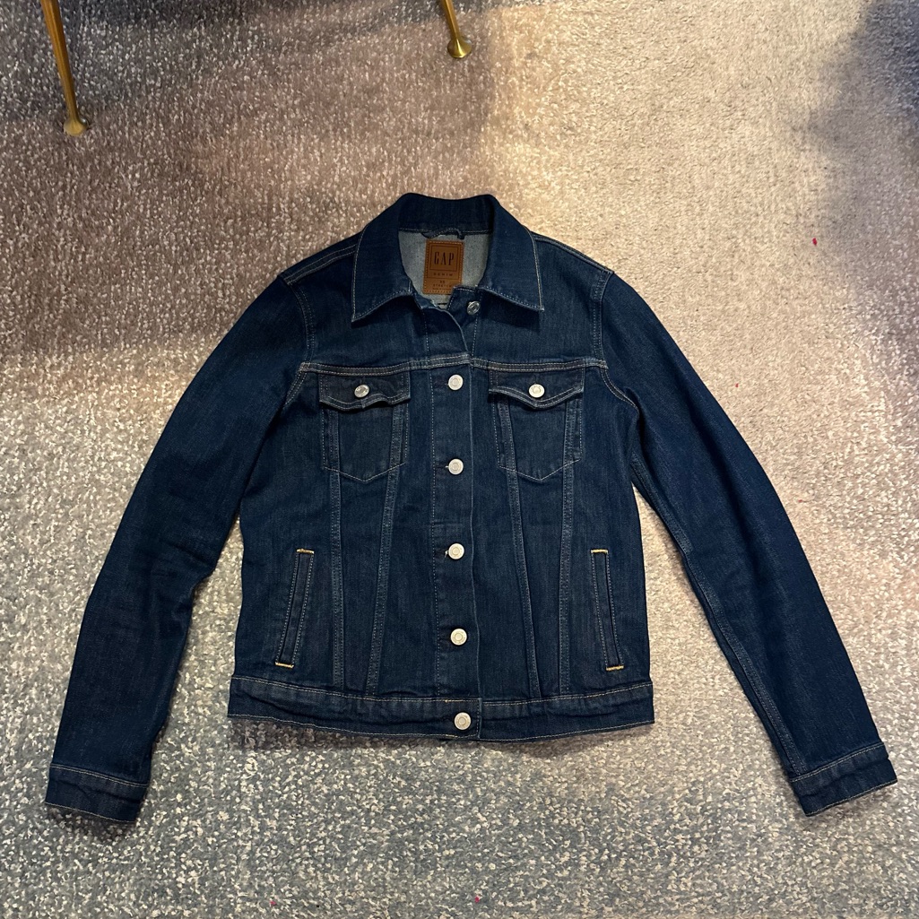 New Gap Stretch Icon Denim Jacket In Dark Indigo